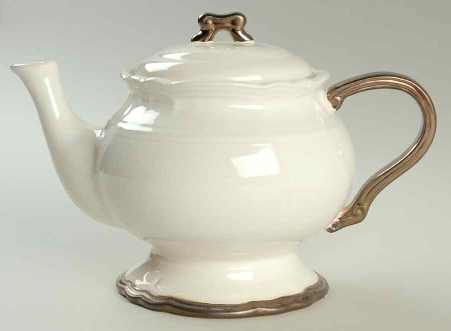 Versailles White Teapot & Lid by Ambiance-1