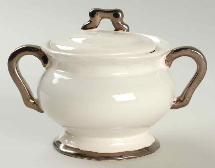 Versailles White Sugar Bowl & Lid by Ambiance-1