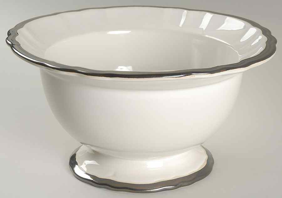 Versailles White 10" Footed Bowl by Ambiance-1