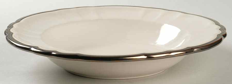 Versailles White Large Rim Soup Bowl by Ambiance-1