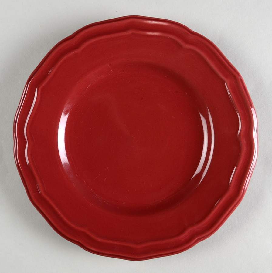 Country Burgundy Salad Plate by American Atelier-1
