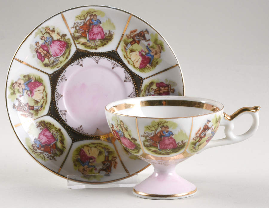 5393 Footed Cup & Saucer Set by Arnart-1