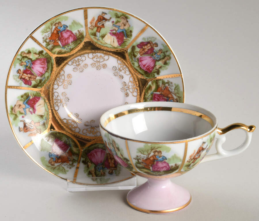 5393 Footed Cup & Saucer Set by Arnart-1