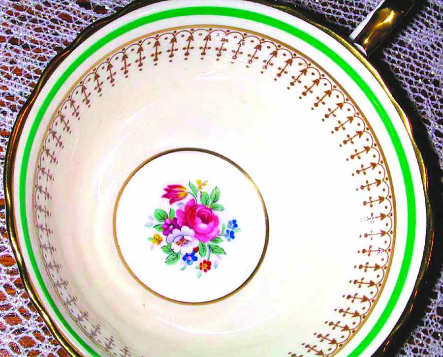 Portrush Green Footed Cup by John  Aynsley & Sons-1