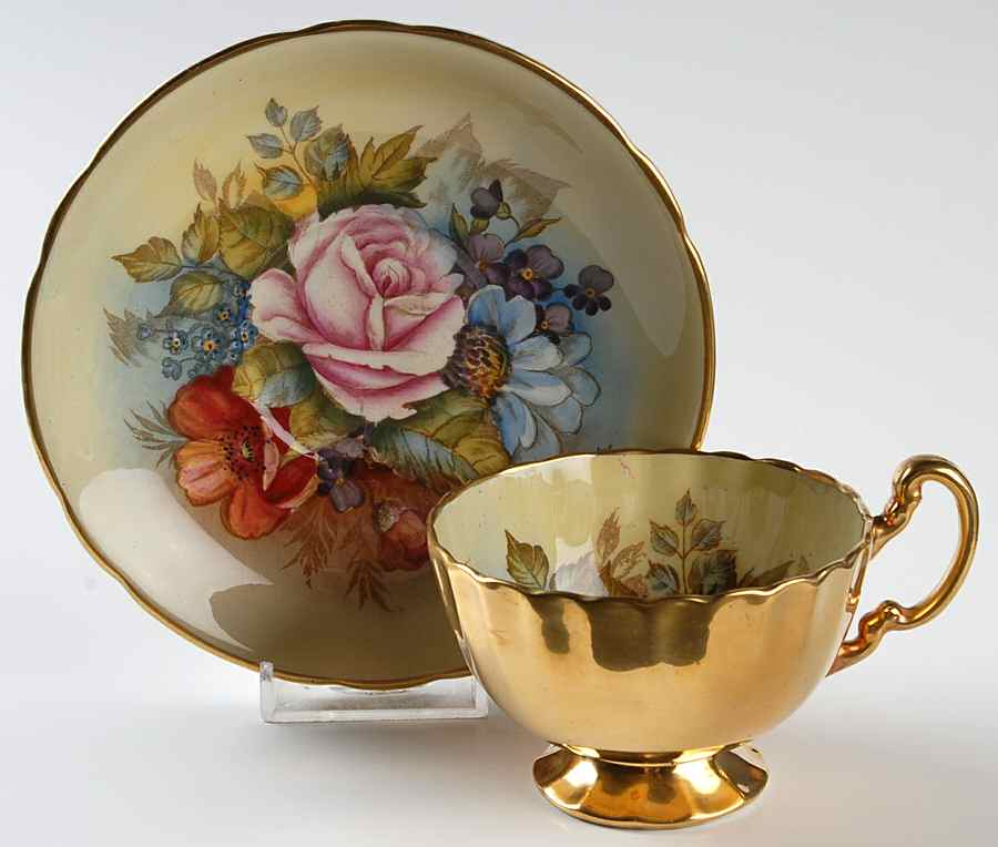 804 Footed Cup & Saucer Set by John  Aynsley & Sons-1