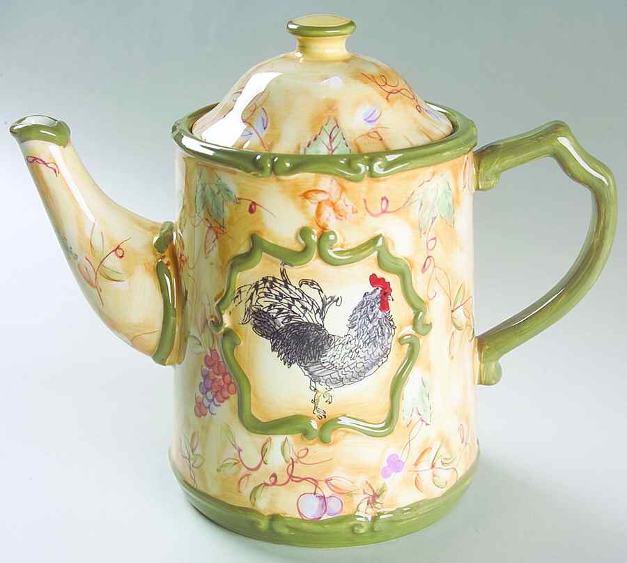 Rooster (Square, 5644) Teapot & Lid by American Atelier-1