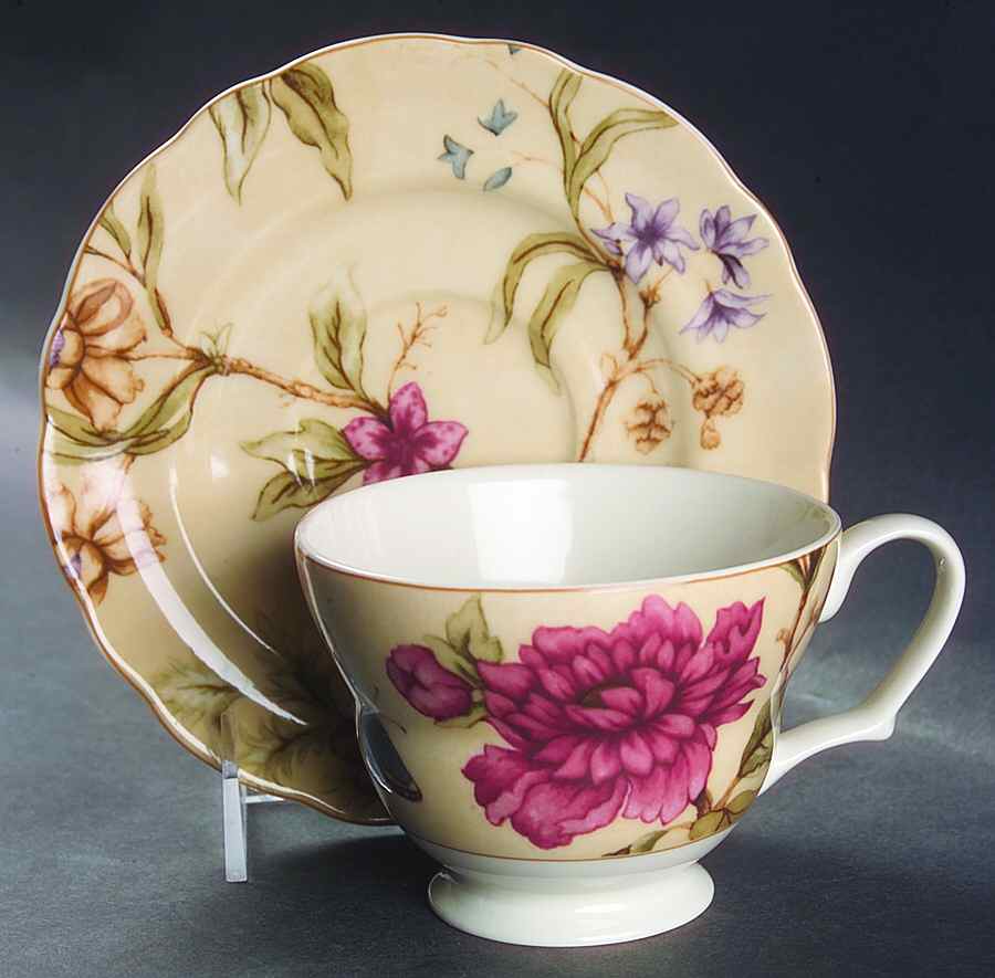 Marietta Footed Cup & Saucer Set by 222 Fifth (PTS)-1