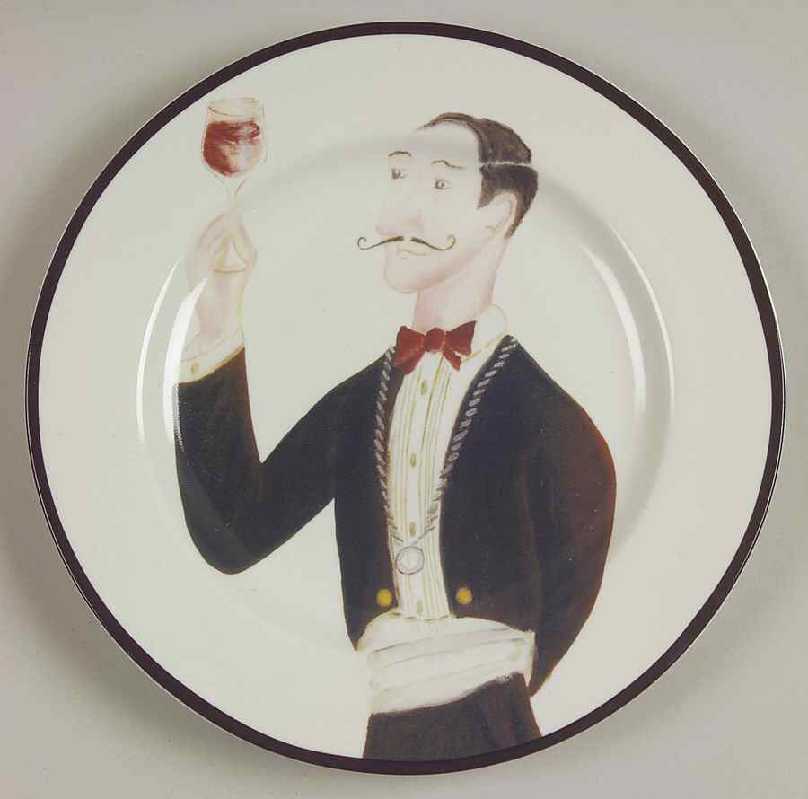Wine Enthusiast Salad/Dessert Plate by American Atelier-1