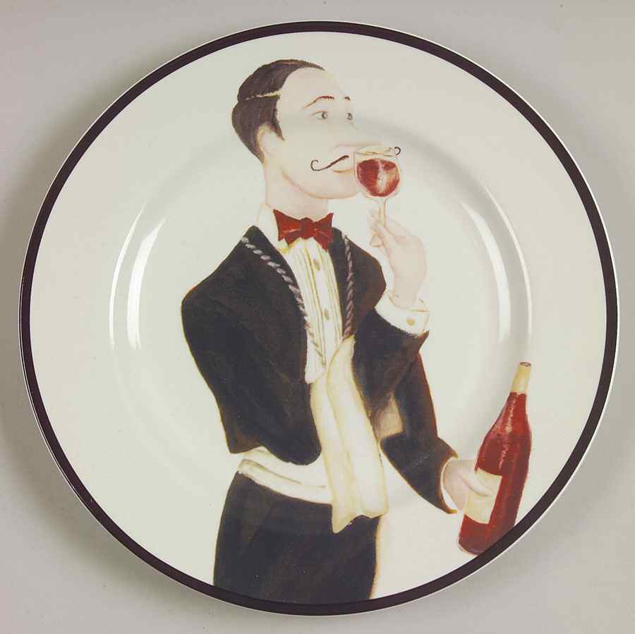 Wine Enthusiast Salad/Dessert Plate by American Atelier-1