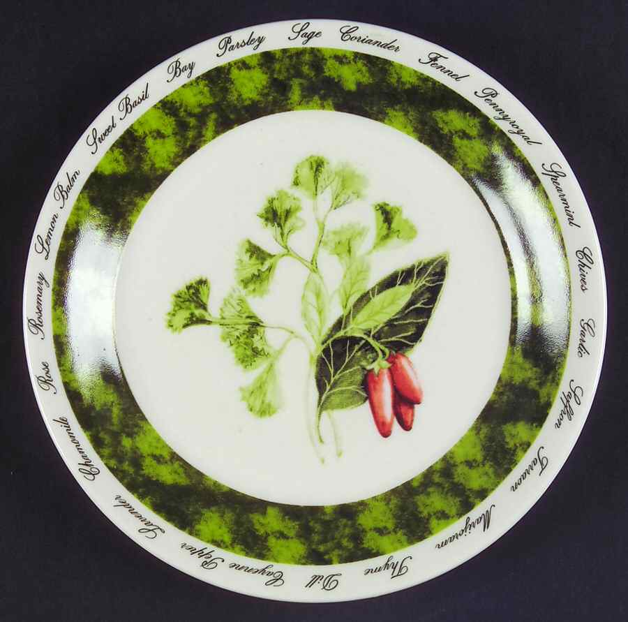 Bouquet Garni Cream Salad/Dessert Plate by American Atelier-1