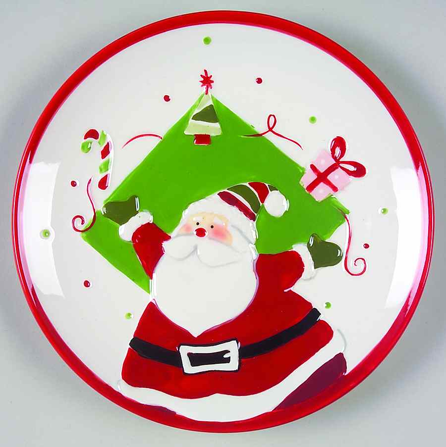 Happy Holidays Sculpted Salad Plate by American Atelier-1