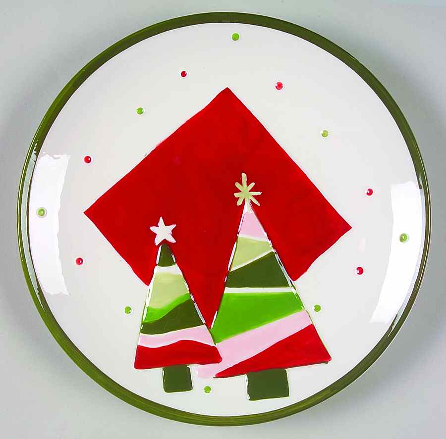 Happy Holidays Sculpted Salad Plate by American Atelier-1