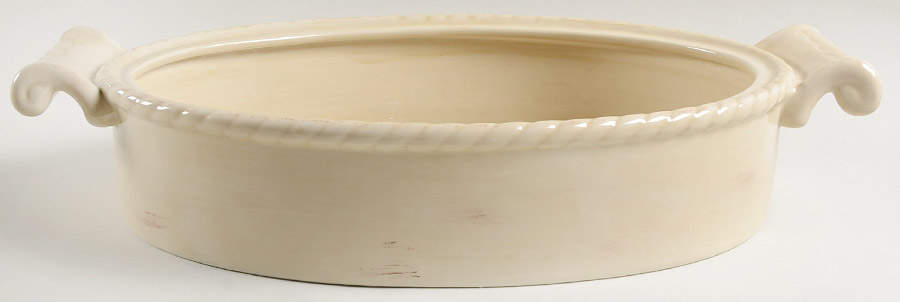 Tuscan Countryside Cream 3 Qt Oval Covered Casserole No Lid by Artimino-1
