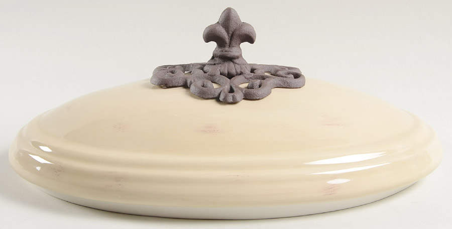 Tuscan Countryside Cream Lid for 3 Qt Oval Covered Casserole by Artimino-1