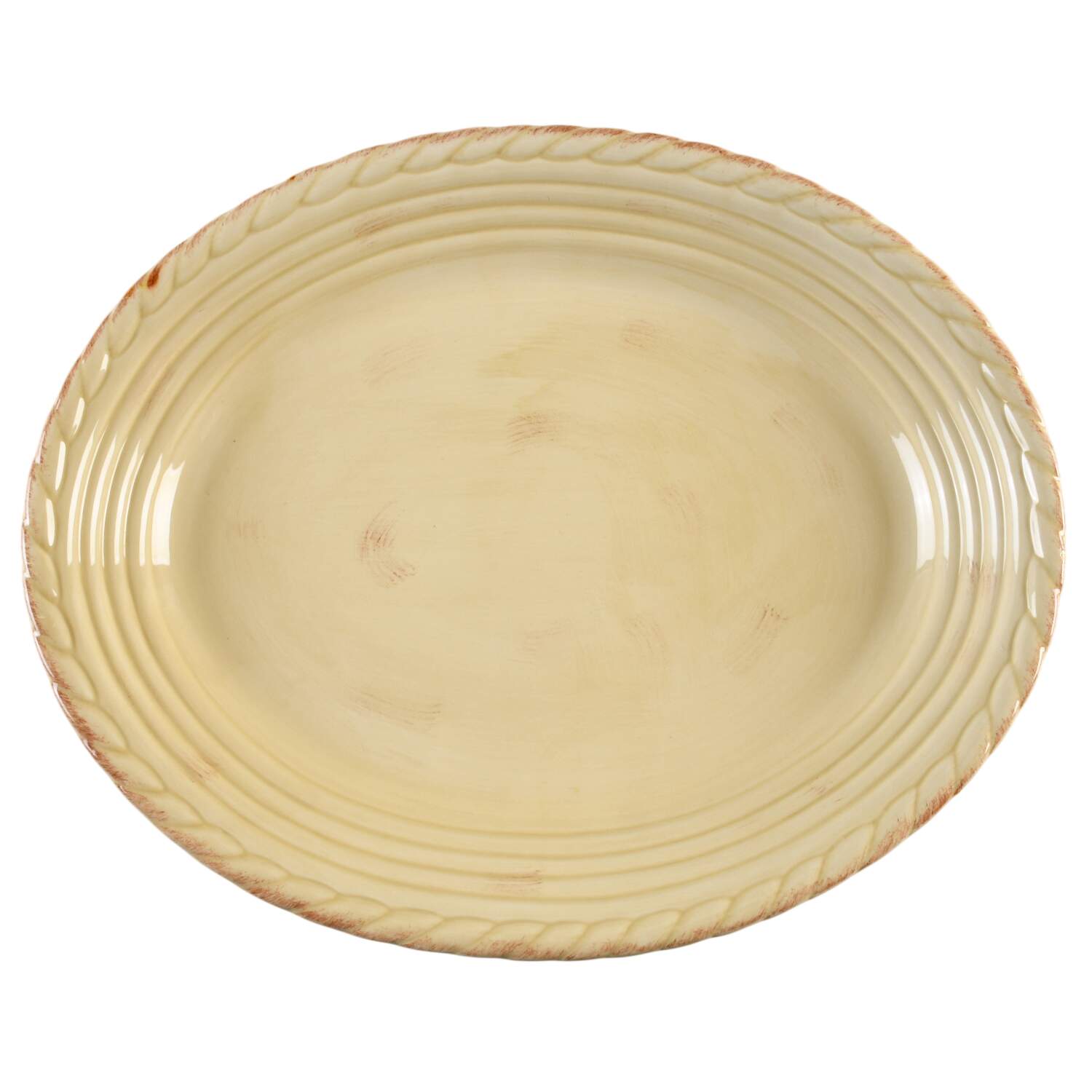 Tuscan Countryside Cream 15" Oval Serving Platter by Artimino-1