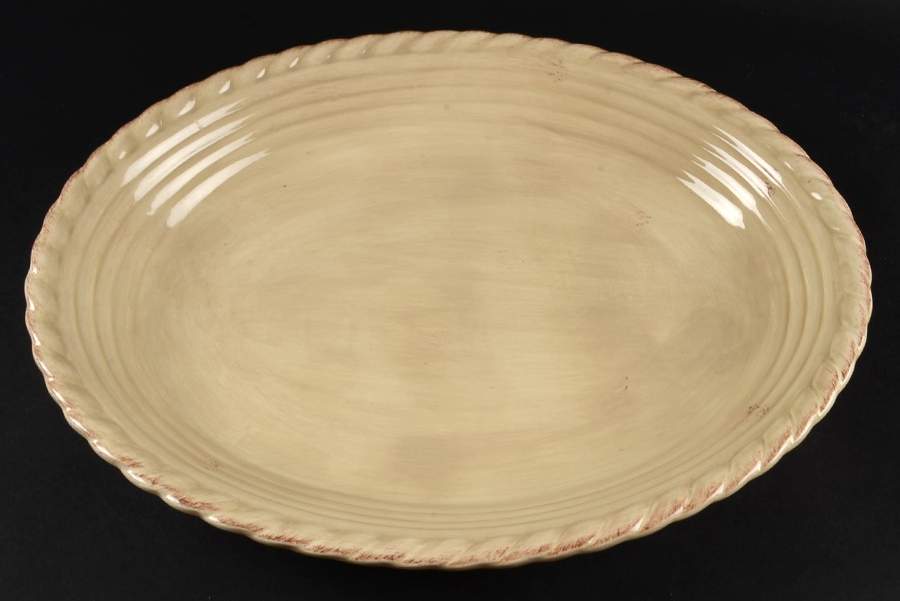 Tuscan Countryside Cream 15" Oval Serving Platter by Artimino-1