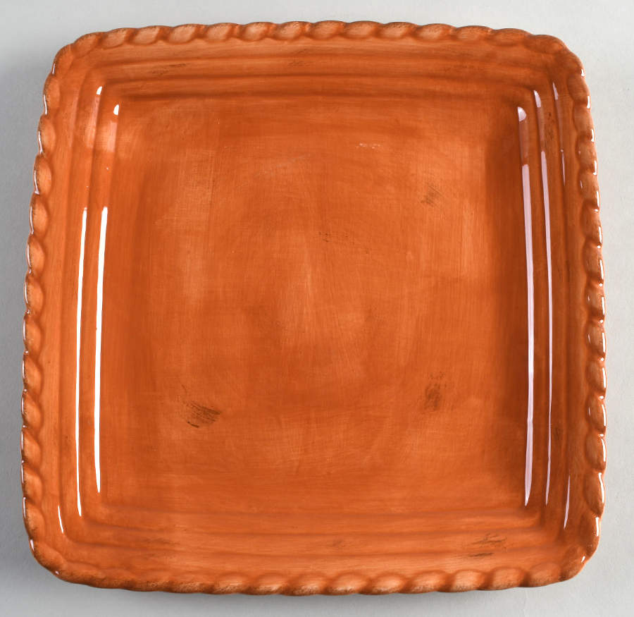 Tuscan Countryside Terra Cotta Square Dinner Plate by Artimino-1