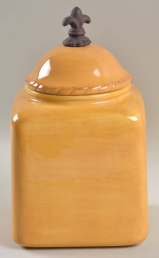 Tuscan Countryside Yellow Medium Canister & Lid by Artimino-1