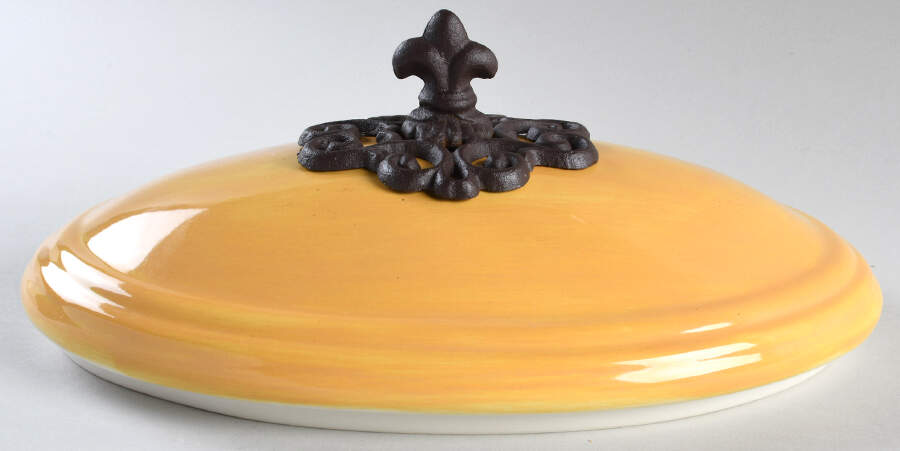 Tuscan Countryside Yellow Lid for 3 Qt Oval Covered Casserole by Artimino-1