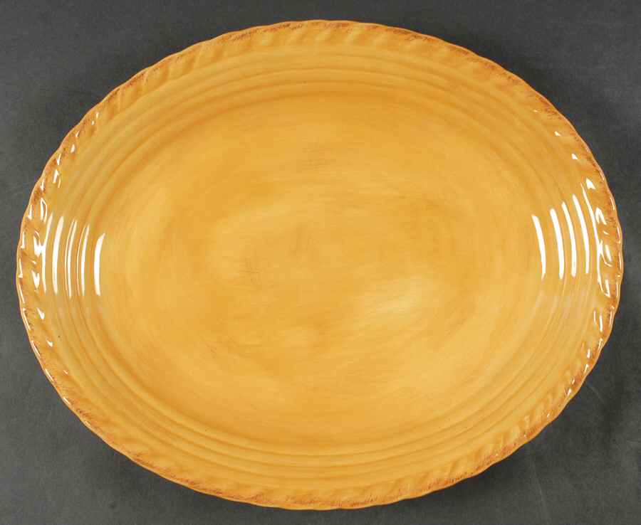 Tuscan Countryside Yellow 16" Oval Serving Platter by Artimino-1