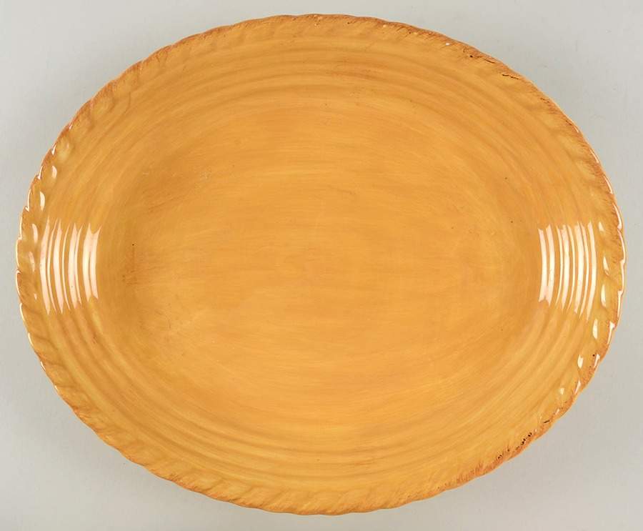 Tuscan Countryside Yellow 15" Oval Serving Platter by Artimino-1