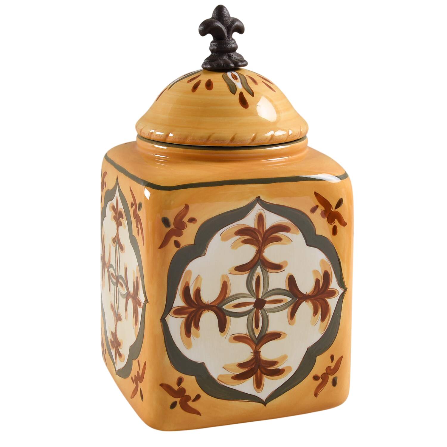 Sienna Large Canister & Lid, No Metal Stand by Artimino-1