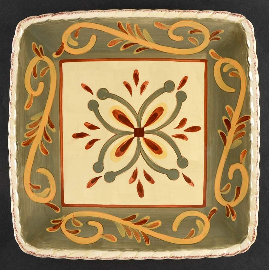 Sienna Square Dinner Plate by Artimino-1