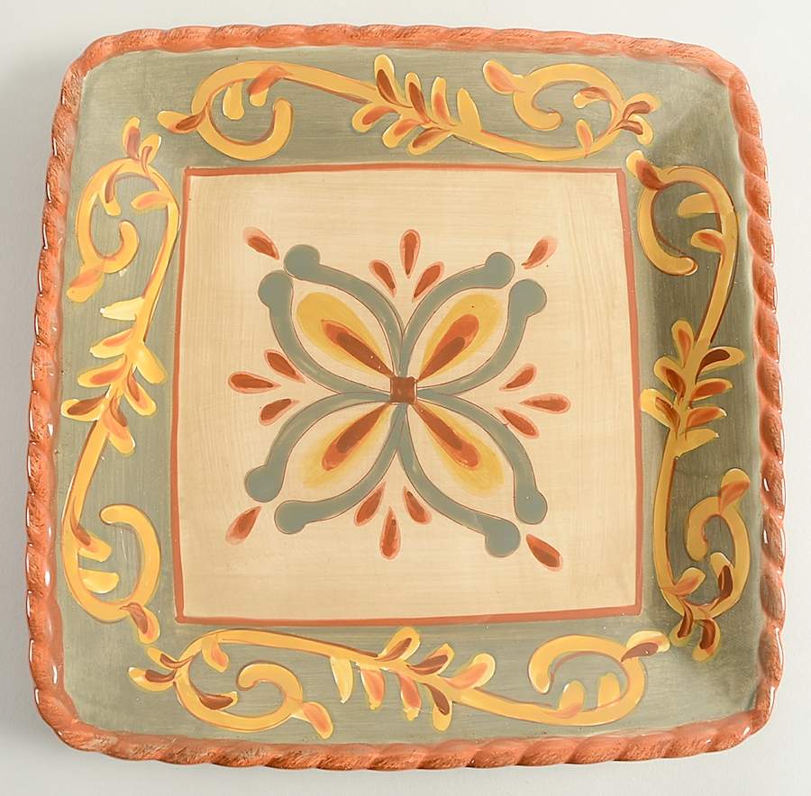Sienna Square Dinner Plate by Artimino-1