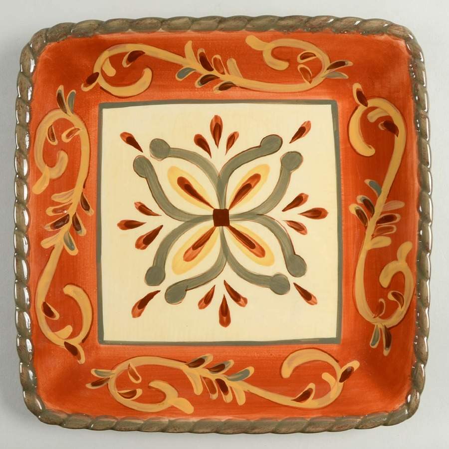 Sienna Square Dinner Plate by Artimino-1