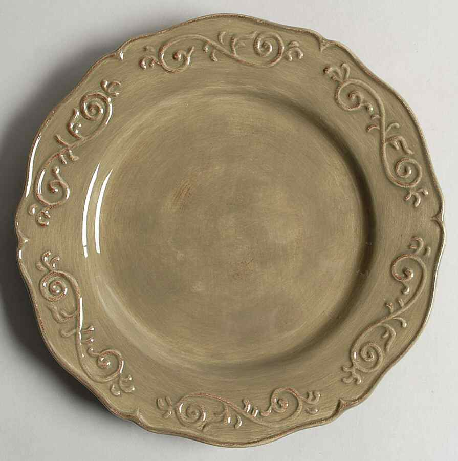 Baroque Sage Salad Plate by Artimino-1