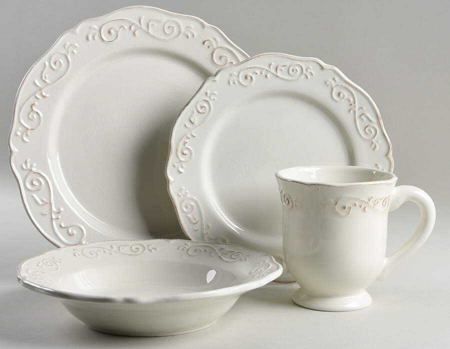 Baroque Beige 4 Piece Place Setting by Artimino-1
