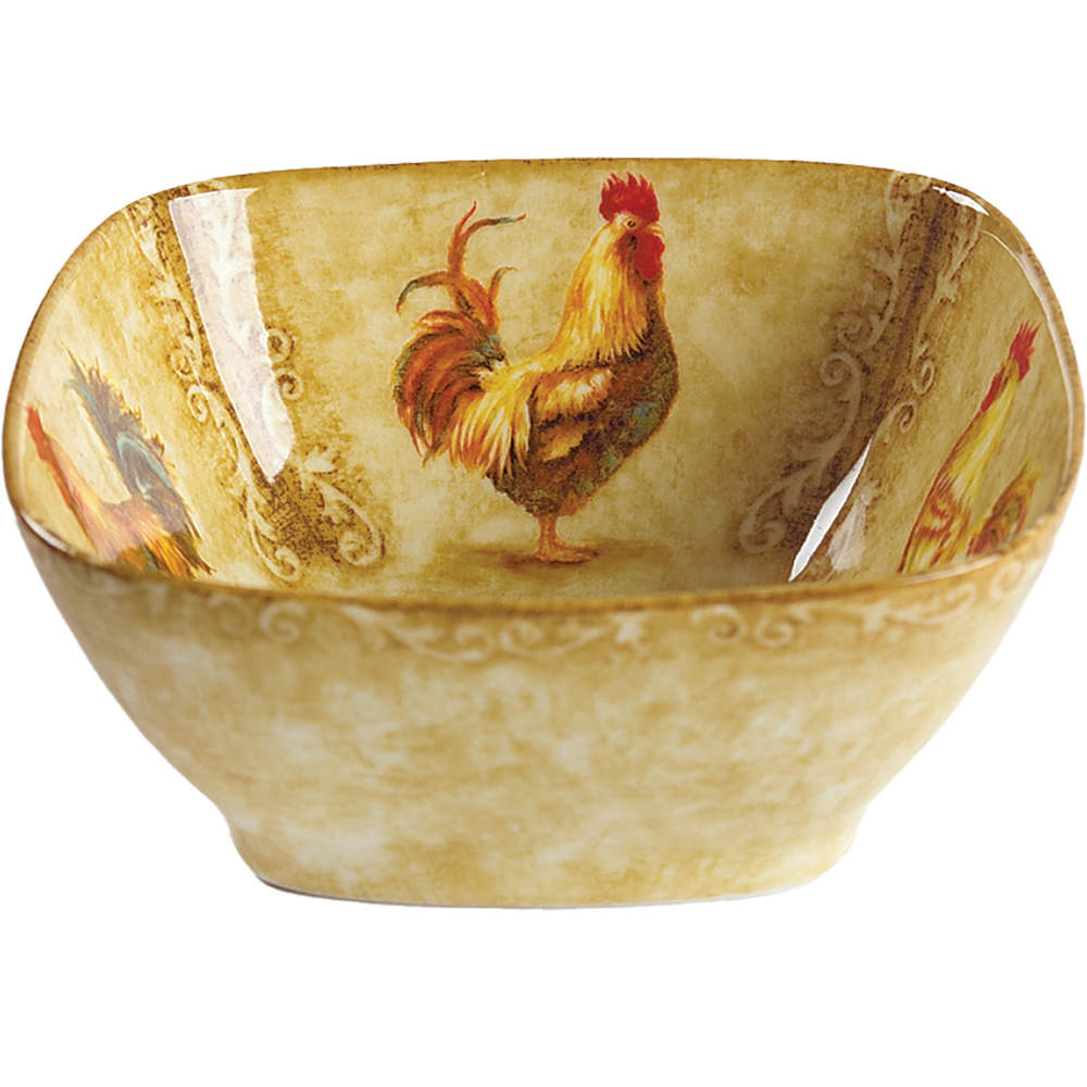 Rustic Roosters Soup/Cereal Bowl by 222 Fifth (PTS)-1