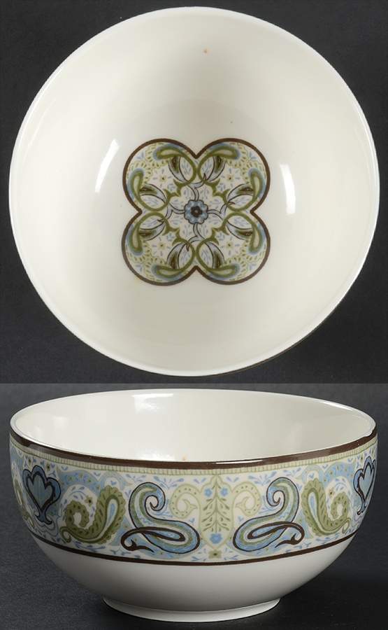 Silver Sage Paisley Soup/Cereal Bowl by 222 Fifth (PTS)-1