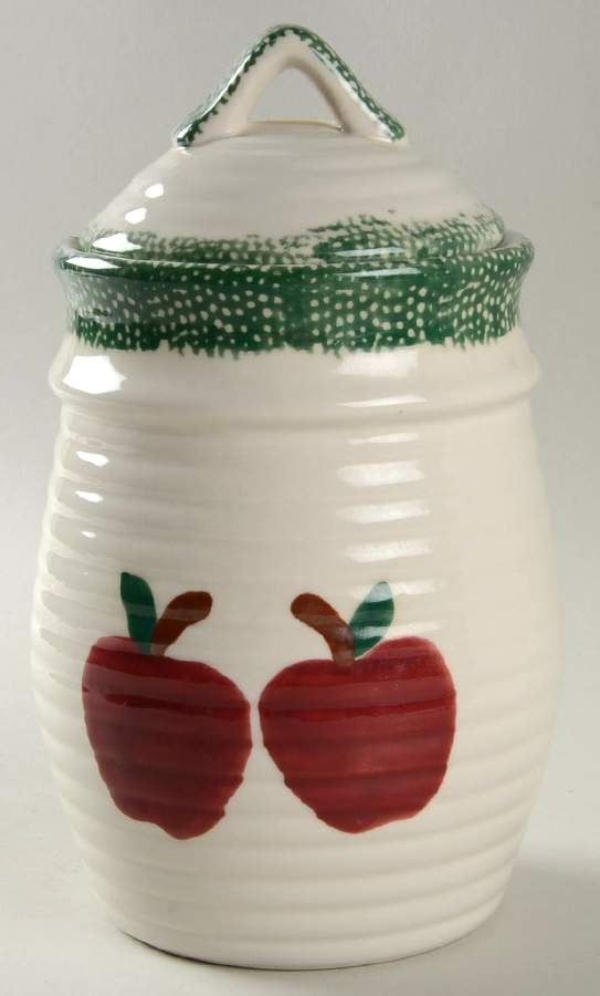 Apple Garden Medium Canister & Lid by Alco-1