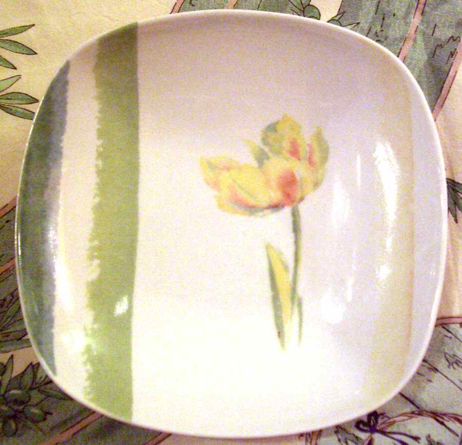 Tulip Stripe Dinner Plate by 222 Fifth (PTS)-1