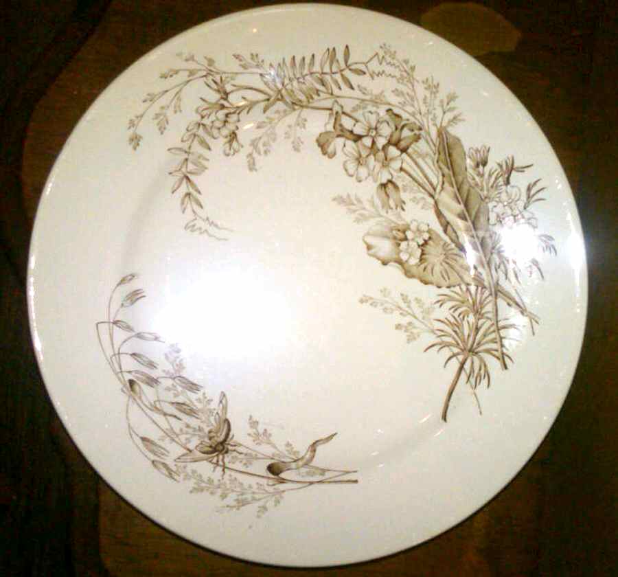 Victoria Brown Dinner Plate by Ashworth Bros-1