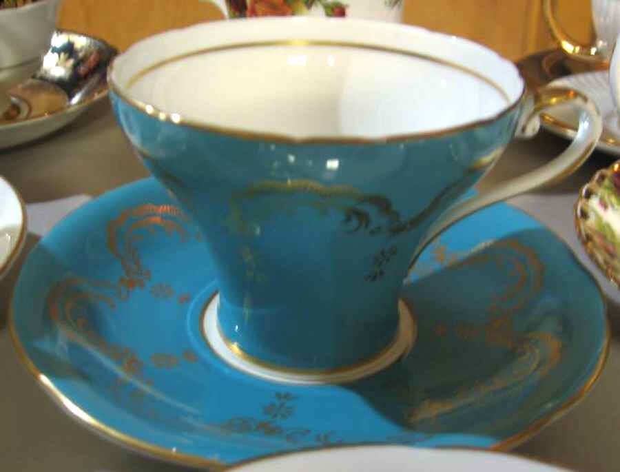 C1460 Flat Cup & Saucer Set by John  Aynsley & Sons-1