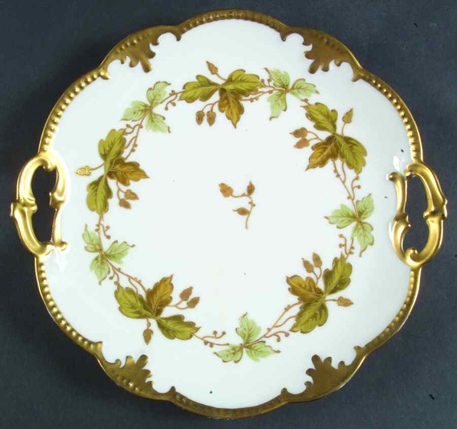 AKF36 Handled Cake Plate by A Klingenberg France-Austria-1