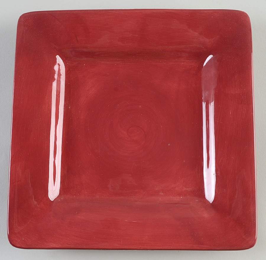 Ciao II Burgundy Square Salad Plate by Artimino-1