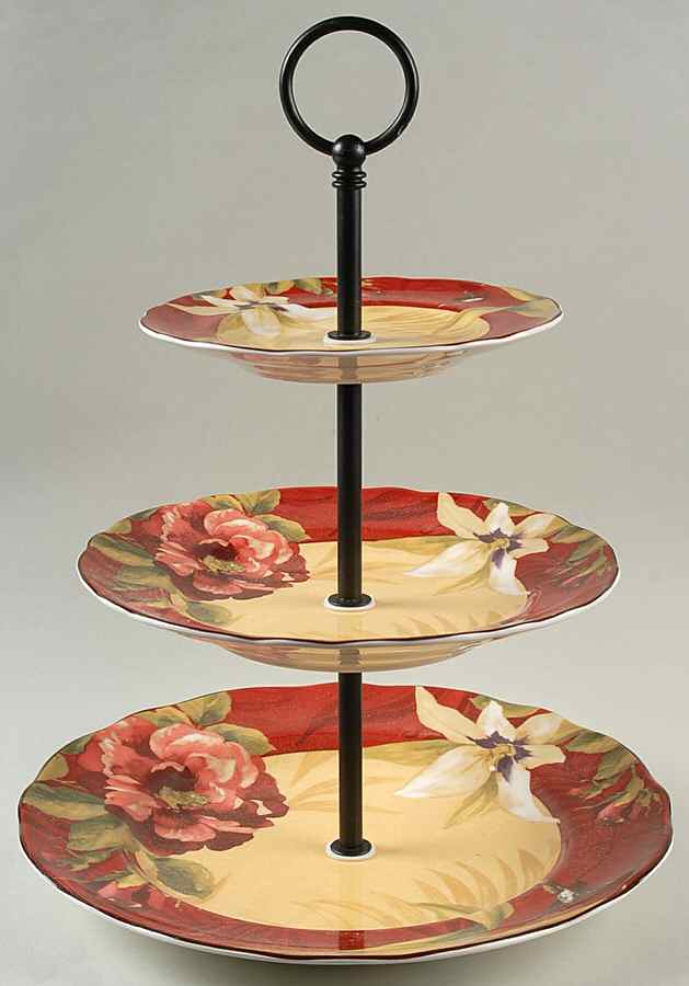 Belize 3-Tiered Serving Tray (DP, SP, BB) by 222 Fifth (PTS)-1
