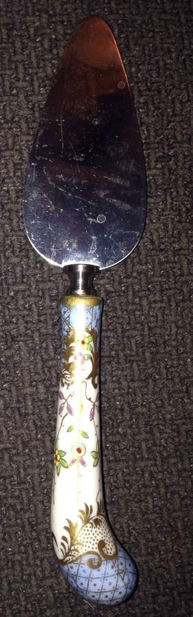 Floraine (Blue) Cheese Server with Stainless Blade by A & E Lewis (Germany)-1