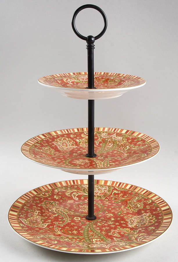 Maharana 3-Tiered Serving Tray (DP, SP, BB) by 222 Fifth (PTS)-1