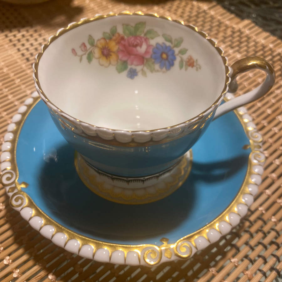 7686 Footed Cup & Saucer Set by John  Aynsley & Sons-1