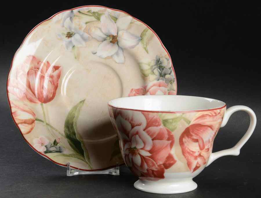 Desiree Footed Cup & Saucer Set by 222 Fifth (PTS)-1