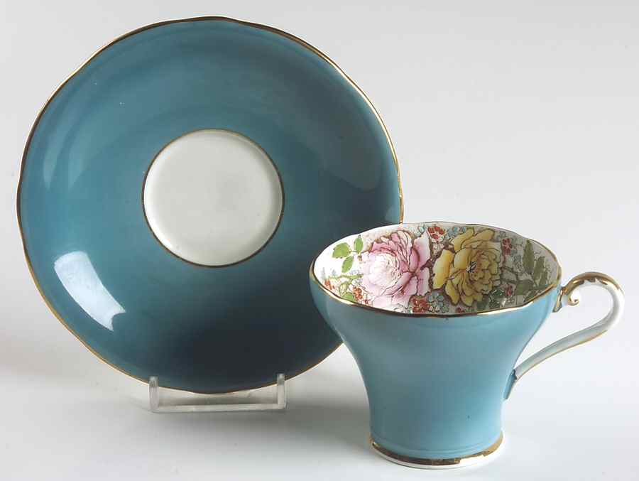 5025 Flat Cup & Saucer Set by John  Aynsley & Sons-1