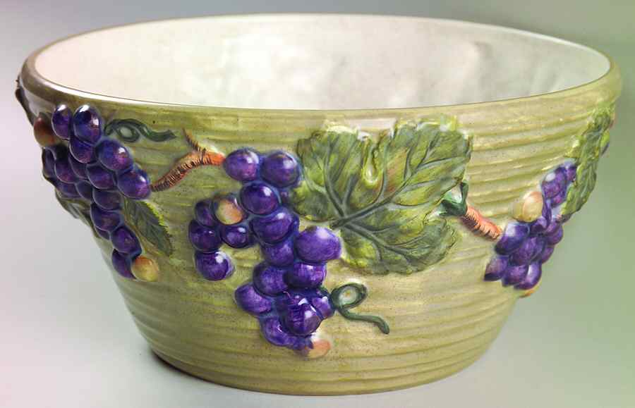 Grapevine Khaki 9" Salad Serving Bowl by 222 Fifth (PTS)-1