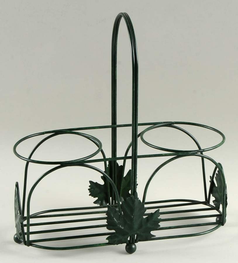Grapevine Khaki Vinegar and Oil Set, Metal Stand Only by 222 Fifth (PTS)-1