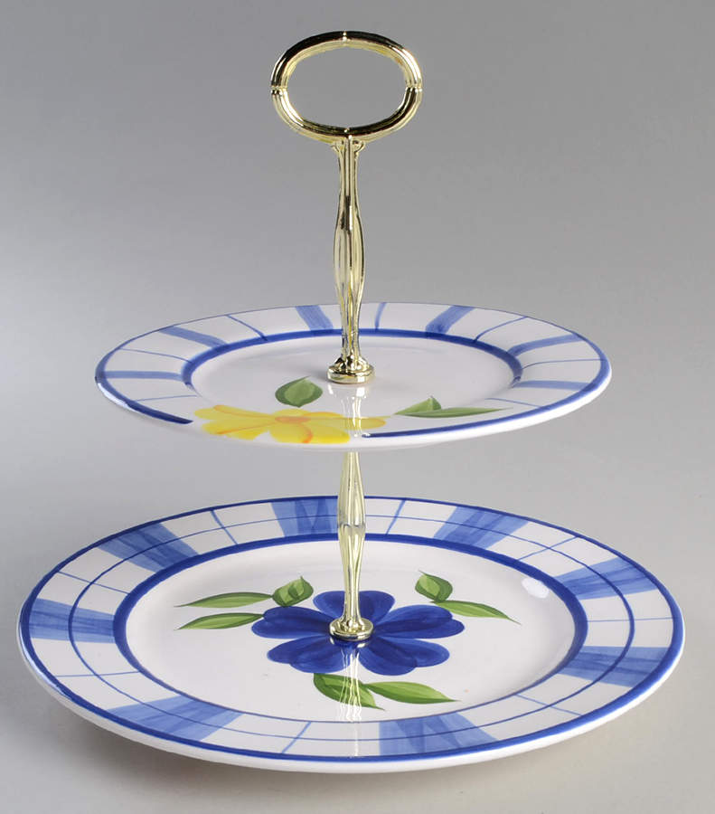 San Remo 6 5/8"-10"  2 Tiered Serving Tray (Dp, Sp) HC by A Step Beyond-1