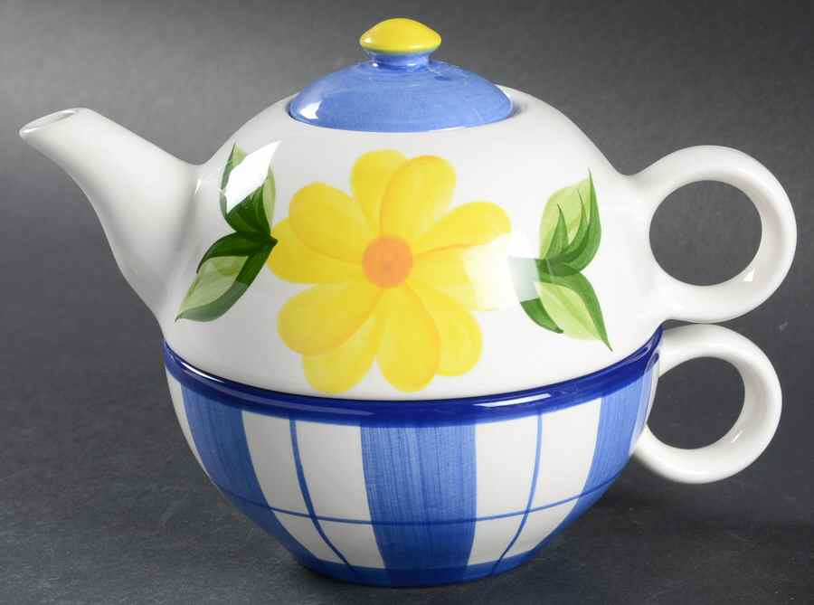 San Remo Individual Teapot & Lid with Cup by A Step Beyond-1