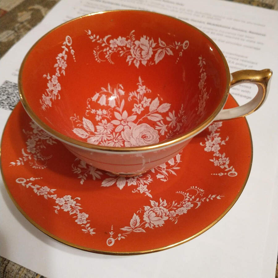 AYN177 Footed Cup & Saucer Set by John  Aynsley & Sons-1